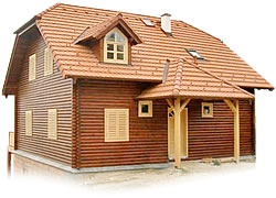 Construction of wooden chalets