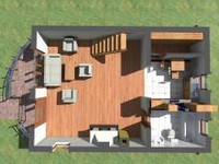 Proiect casa de lemn model Ildiko plan interior